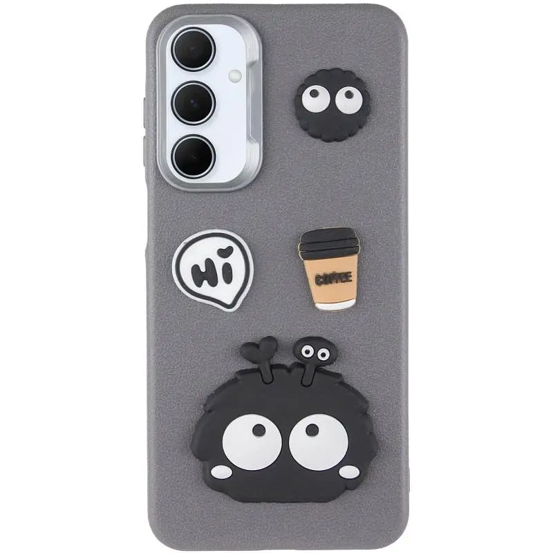 Чехол TPU Leather Toys для Samsung Galaxy S25 FE Monster / Grey - фото 2