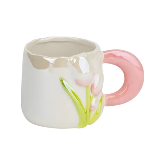 Чашка Elisey Рожеві тюльпани 400 мл рожевий (4013-007)   - фото 2