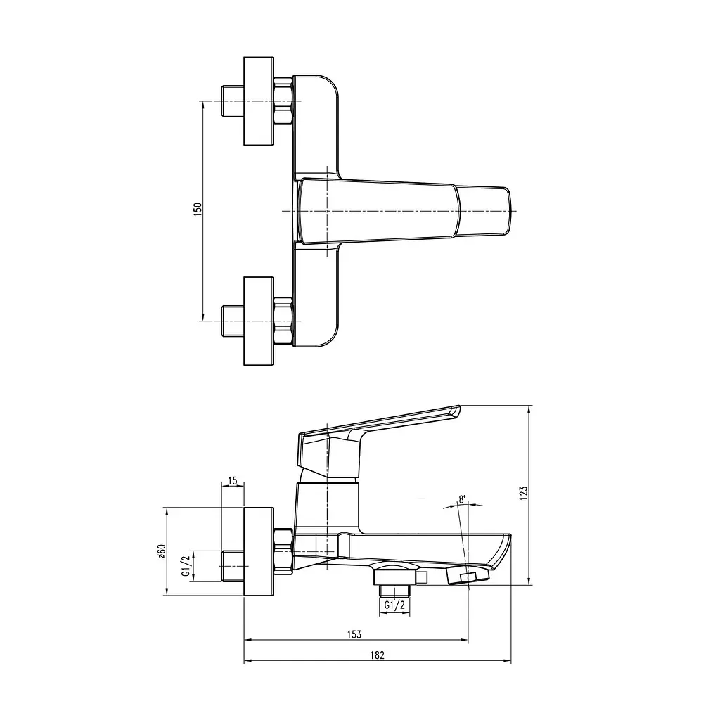 Смеситель для ванны TOPAZ LEXI TL21101A-H57-0 - фото 4