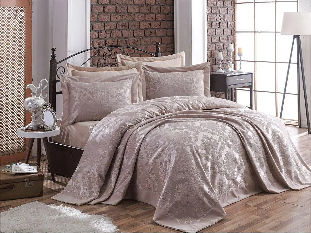 Покривало з наволочками Ezgi Beige 240 x 260 см Gardines pbe0051062