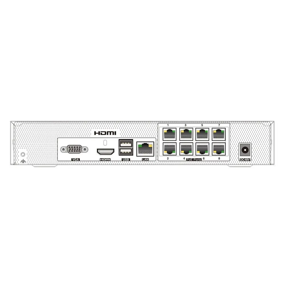 IP-відеореєстратор 8-канальний 8Mp TVT TD-3008H1-8P-B1-B з 8 портами PoE (77-00328) - фото 3