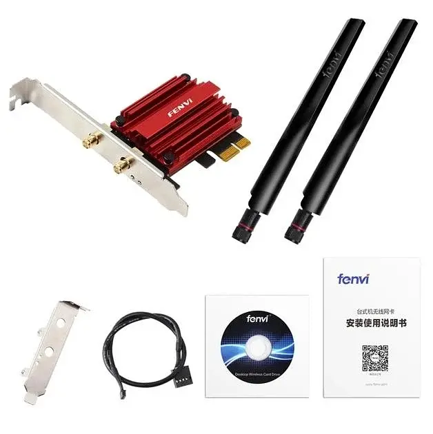 Сетевая карта Fenvi FV-AXE3000 Bluetooth 5.2 + Wi-Fi 2.4 / 5 / 6 GHz PCI-E с антеннами (18840) - фото 7