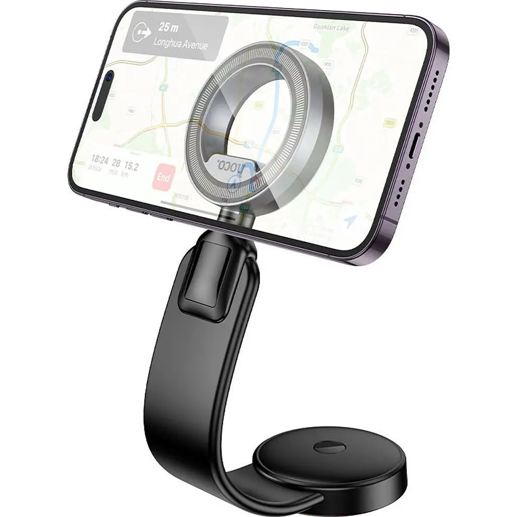 Автотримач Hoco H71 Totem Ring Magnetic Black (642156) [151307] - фото 6