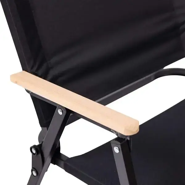 Стул для кемпинга Lugi складной с алюминиевым каркасом черный SJ-0032-2 - фото 6