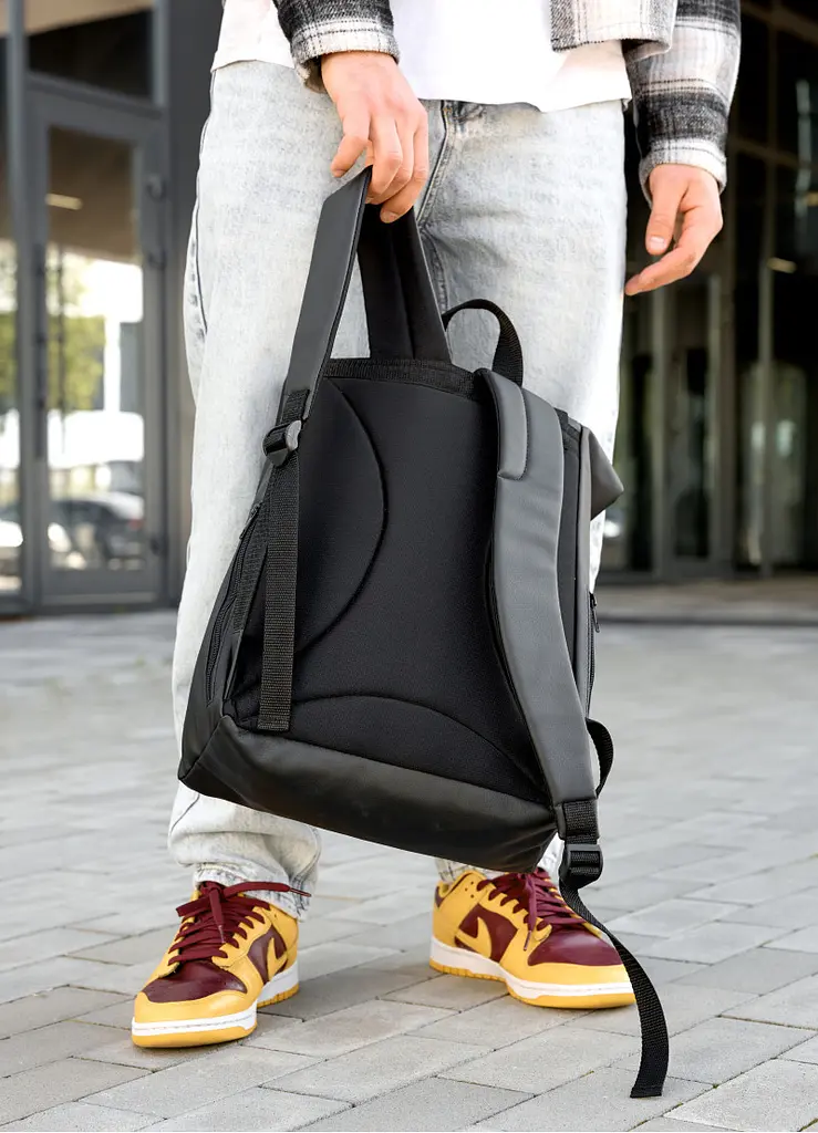 Чоловічий рюкзак Sambag RollTop Milton чорний 41 х 30 х 16 см (24251001m) - фото 7