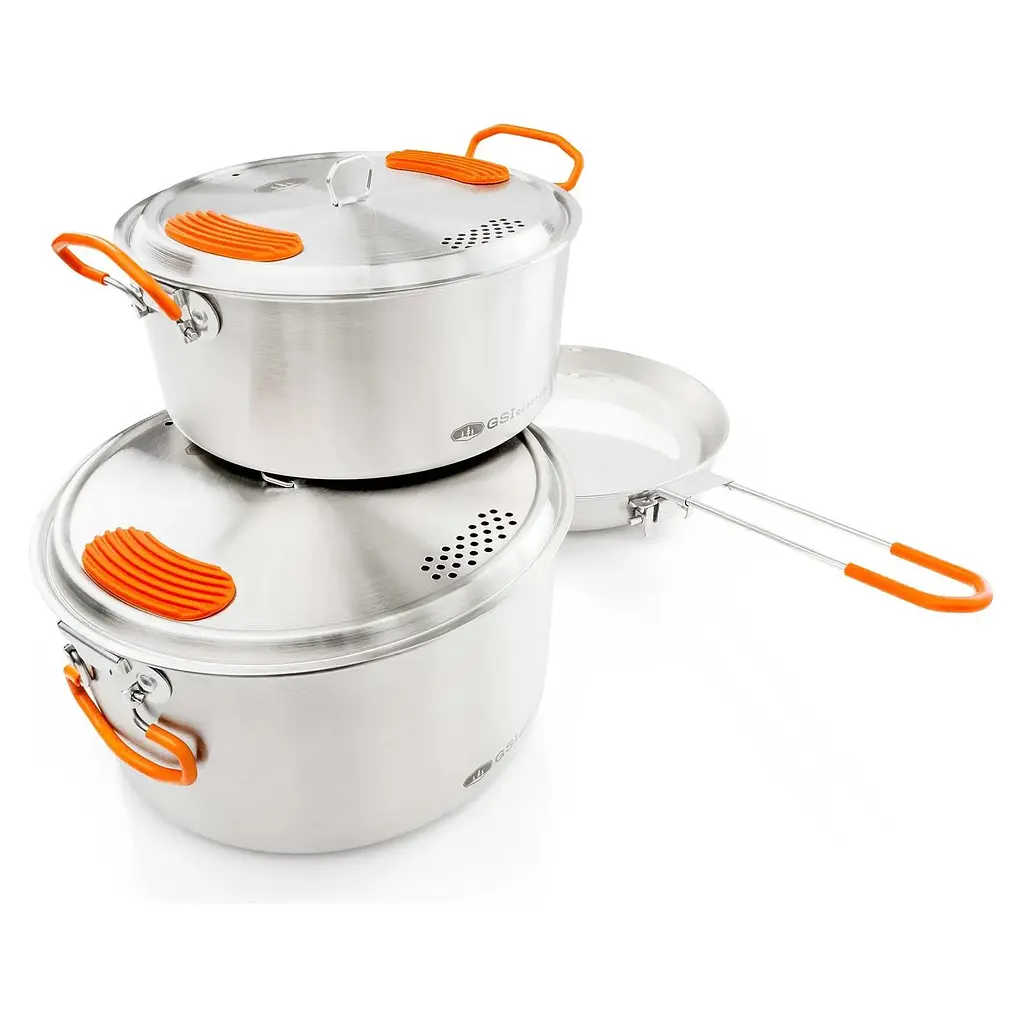 Набір посуду GSI Outdoors Glacier Stainless Base Camper Medium (1099-68183) - фото 3