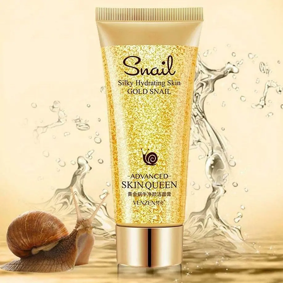 Антивікова пінка для щоденного очищення шкіри Venzen Gold Snail 100 мл - фото 2