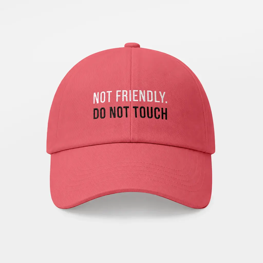 Кепка «Not friendly. Do not touch» рожева - фото 6