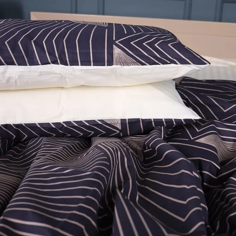 Комплект постільної білизни MirSon Ranforce Elite 17-0721 Cream and Grey Stripes 2 x 160 x 220 см сіро-кремовий (2200010687026) - фото 5