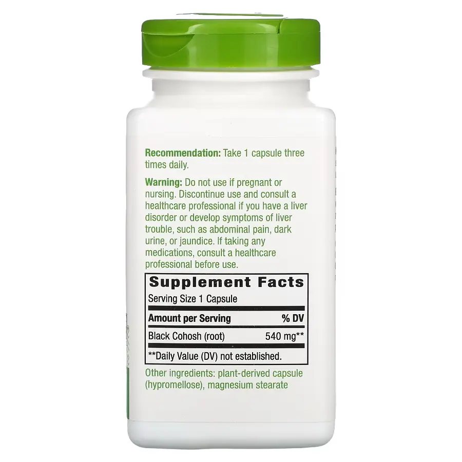 Натуральна добавка Nature's Way Black Cohosh Root 540 mg 180 вегакапсул - фото 2