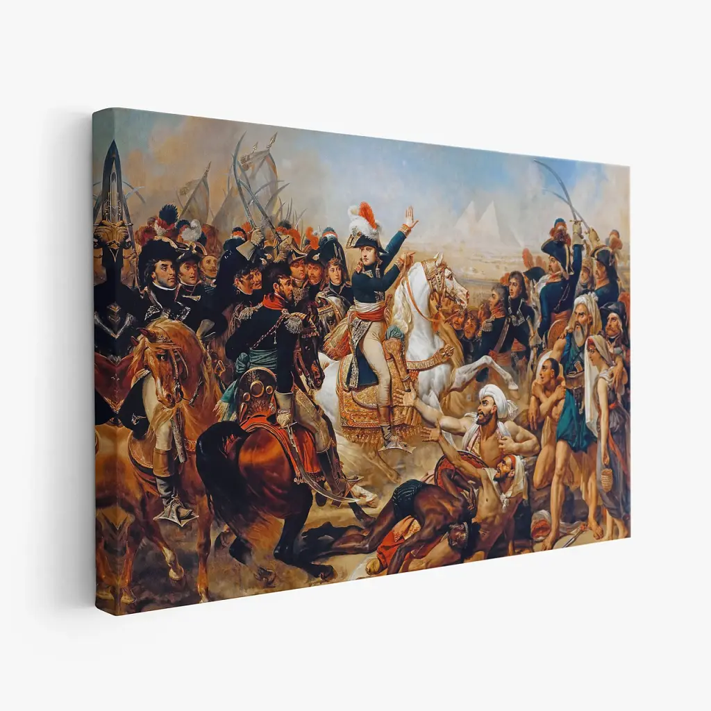 Інтер'єрна картина Битва при пірамідах, Антуан-Жан Гро, Antoine-Jean Gros, Battle of the Pyramids, історія, Наполеон, інтер'єрний декор, 42×60 см (id6669) - фото 2