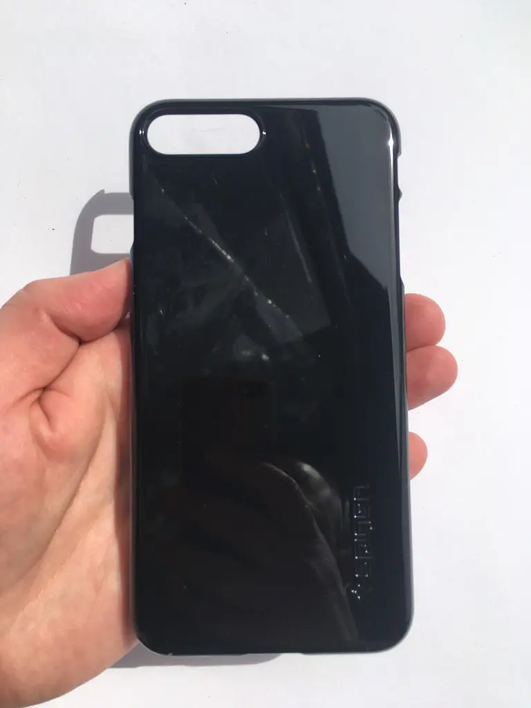Оригінальний чохол для iPhone 8 Plus/7 Plus Spigen Thin Fit Jet Black 055CS22240 - фото 2