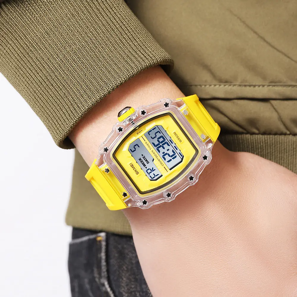 Чоловічий наручний годинник 2296WTYL White-Yellow Skmei acs0030037 - фото 4