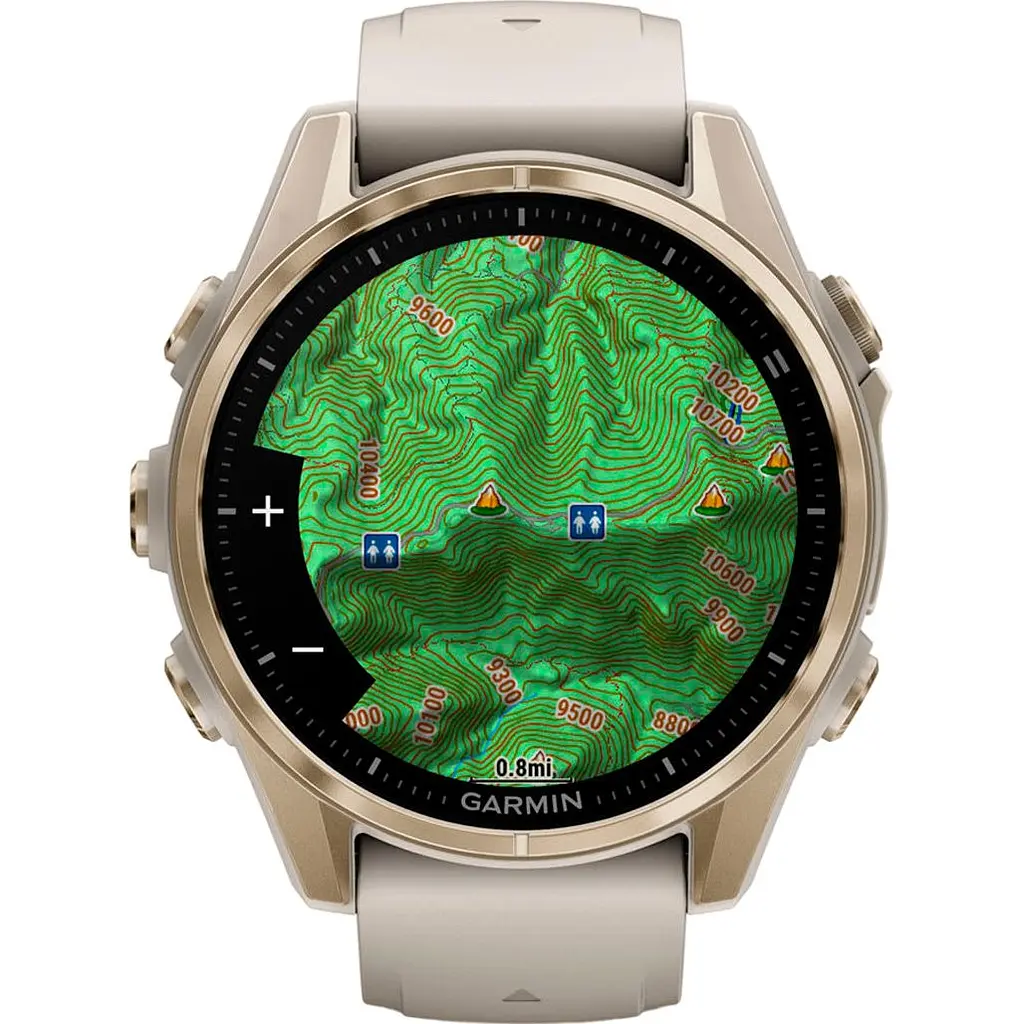 Смарт-годинник Garmin Fenix 8 AMOLED Sapphire 43mm Soft Gold with Fog Gray/Dark Sandstone Silicone Band (010-02903-10) [115093] - фото 8