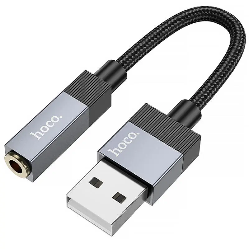 Переходник Hoco UPA32D Clever USB-C на 3,5 мм черный - фото 3