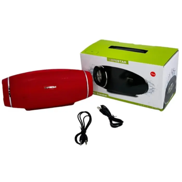 Портативная беспроводная Bluetooth колонка Hopestar H27 / 10W, Bluetooth, TWS, FM, MP3, AUX, Mic Красная - фото 5