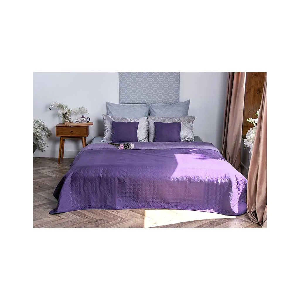 Покривало Руно двостороннє VeLour Фіолетове 180 х 220 см (340.55_Violet) - фото 4