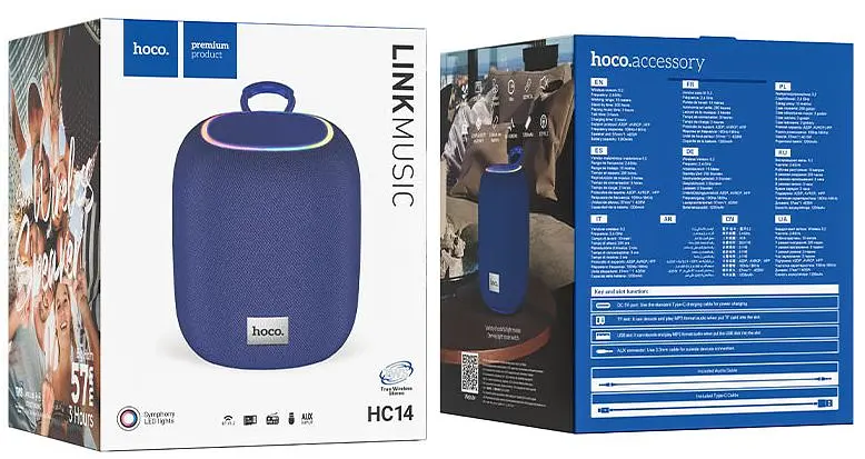 Портативна акустика Hoco Portable Speaker HC14 Link [Blue] [78948] - фото 4