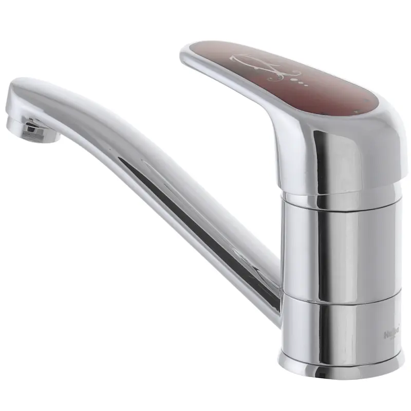 Смеситель для умывальника Haiba Magic 004 с красной ручкой HB0690 Хром - фото 3