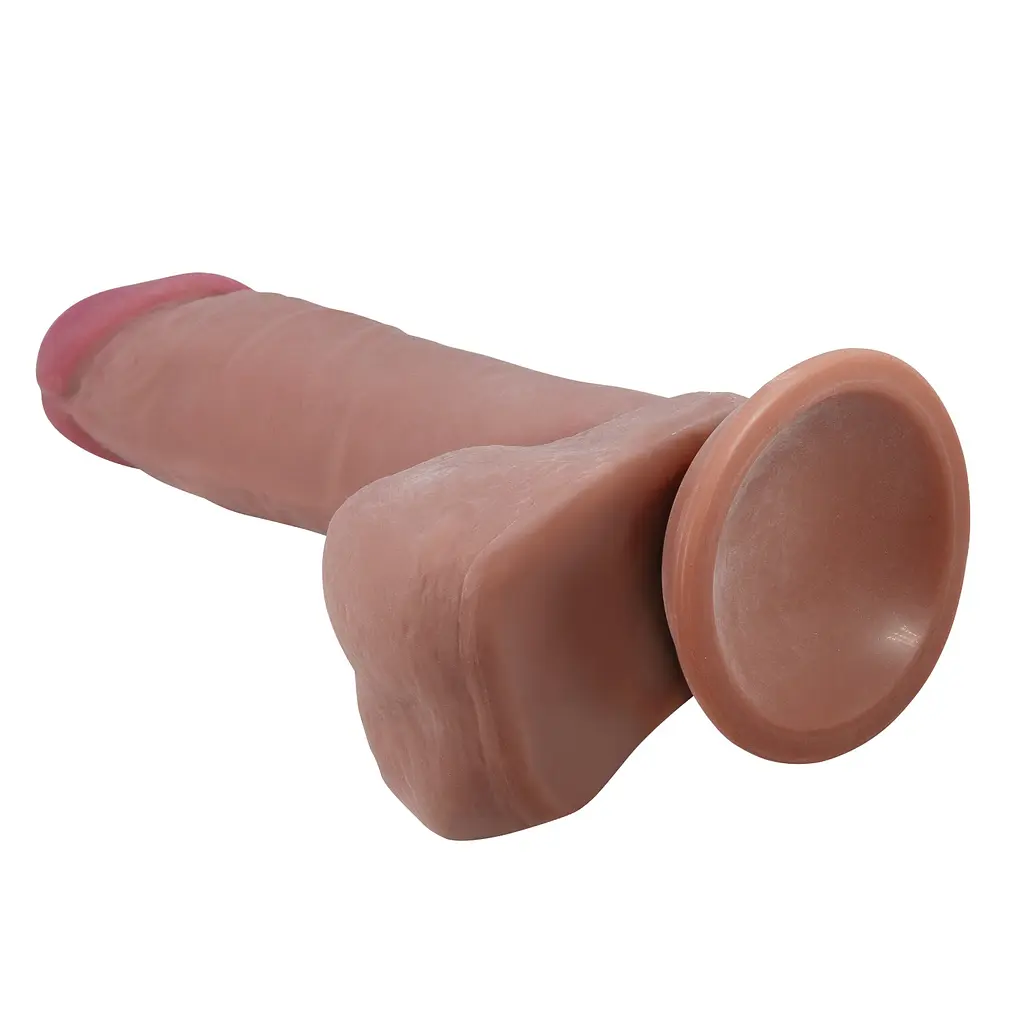 Фалоімітатор на присосці BAILE Sliding Skin 8.1 Flesh, TPR Baile BW-008017LP 102658 - фото 11