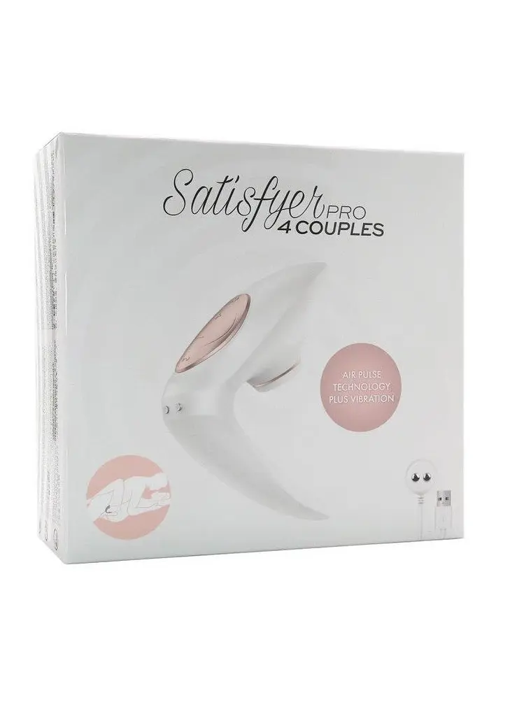 Вибратор с вакуумной стимуляцией для пар Satisfyer Pro 4 Couples 12.3 см белый - фото 7
