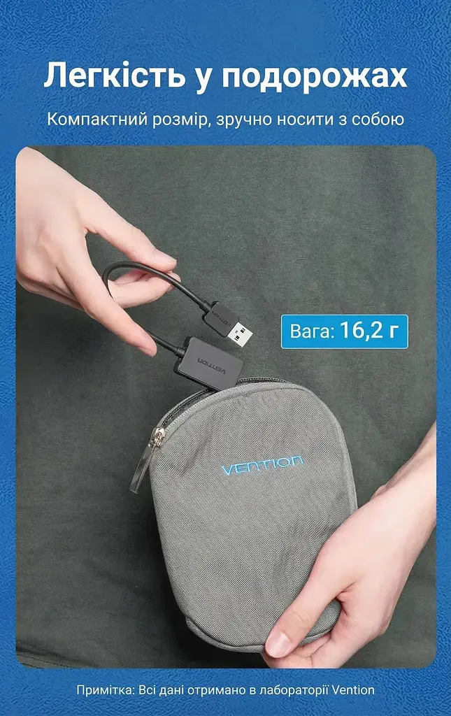 Звуковая карта Vention USB AUX jack, 2*TRRS (Mic + Ear) 1м чорна (CDYBF) - фото 3
