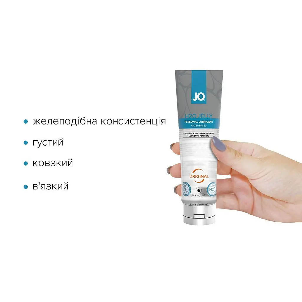 Желе-лубрикант System JO H2O Jelly Original, 120 мл, густий, водний, без парабенів та гліколю - фото 2