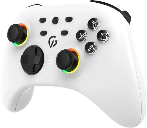 Геймпад GPX13W, White, бездротовий (Bluetooth / USB 2.4GHz / Type-C) для ПК / Switch / Android GamePro teh0028541 - фото 2