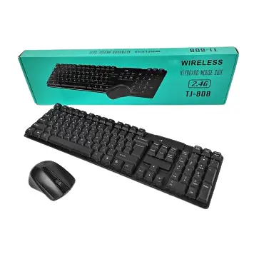 Клавиатура + мышь беспроводная Jedel TJ-808 USB диапазон 10 м черная (AM-2964_406) - фото 4