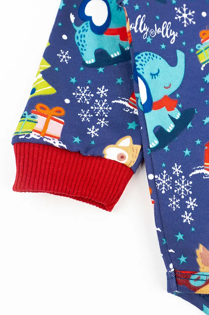 Комплект дитячий боді-гольф зі штанами Christmas Fox з начосом - фото 4