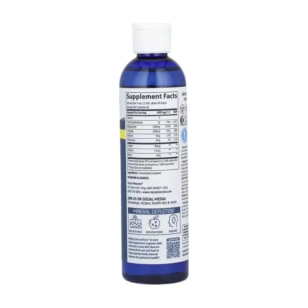 Минералы Trace Minerals Polnyy spektr mykroelementov v kaplyakh, ConcenTrace, Full Spectrum, (TMR-00005) - фото 2