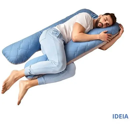 Уцінка. Подушка Ideia П-подібна для вагітних та відпочинку, 140x75x20 см, світло-сіра (8-33724 сірий/св.сірий)  - фото 7