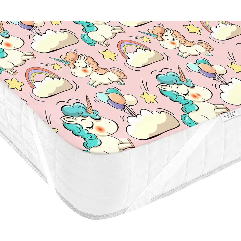 Наматрацник непромокаючий Cosas Rose Unicorn 70х120 см рожевий (WaterSheet_UnicornRose_120) - фото 4