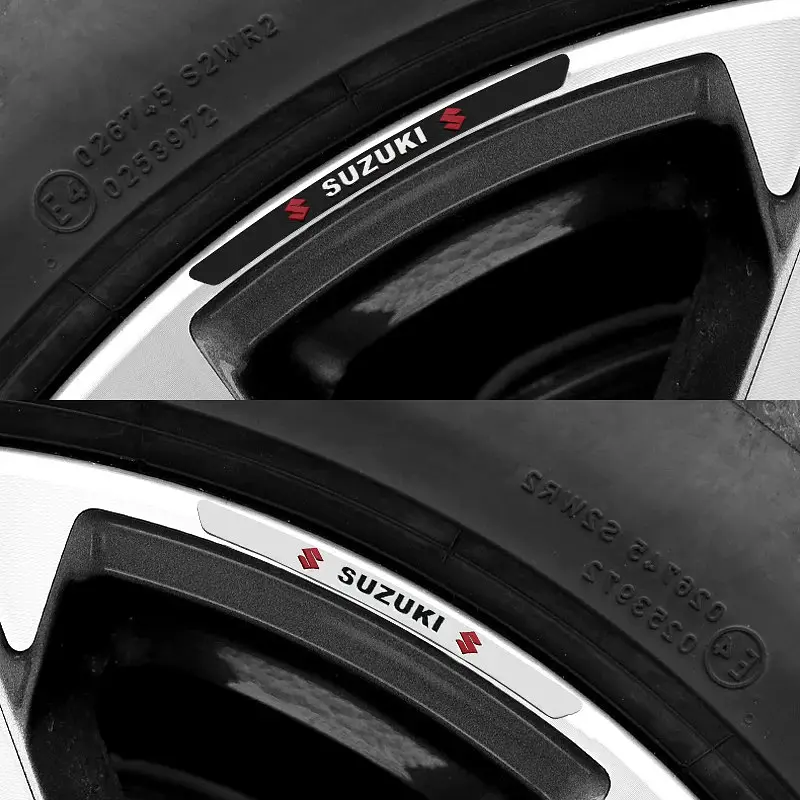 Емблема обода колеса Suzuki 4 шт Алюміній наклейка на диски на скотчі Сірі - фото 3