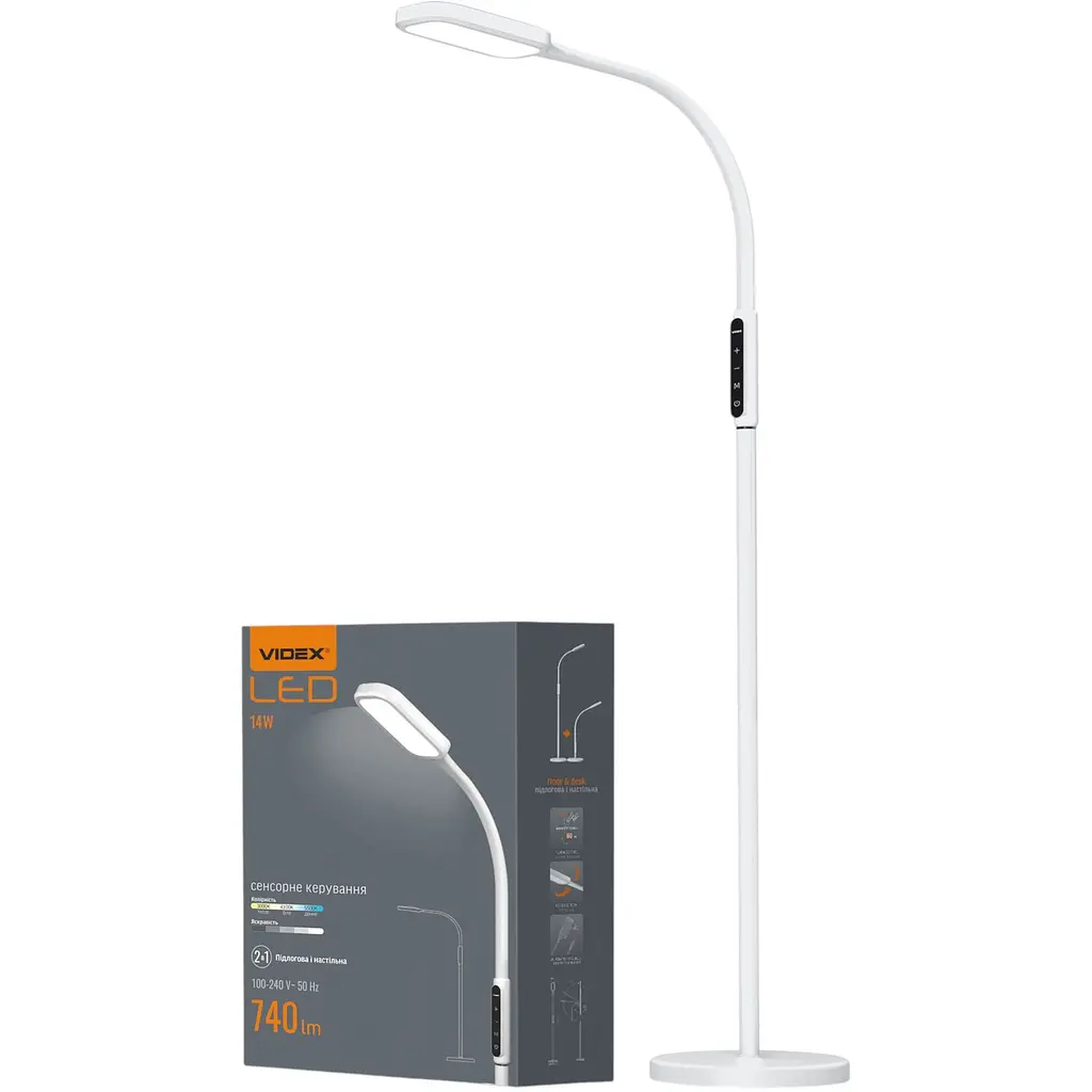 LED торшер Videx TF07W 14W 3000-5500K білий (VL-TF07W) - фото 4