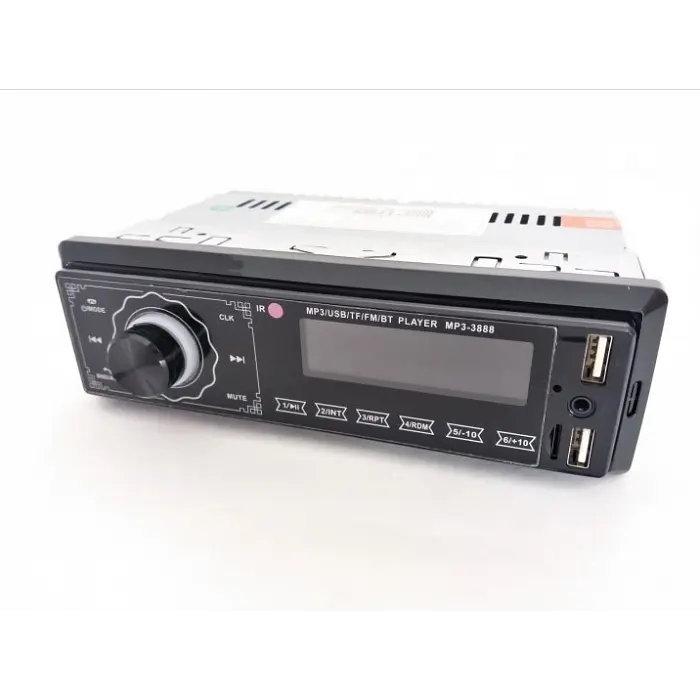 Автомагнітола з пультом чорна магнітола з сенсорним дисплеєм 3888 ISO+FM+USB+SD+AUX+Bluetooth 4x50W 1Din - фото 2