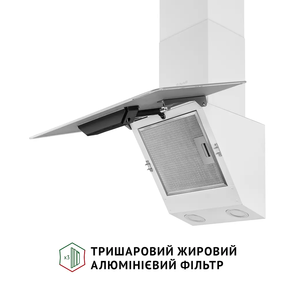 Витяжка декоративна похила PERFELLI VICCO 6HSR BIANCO - фото 5
