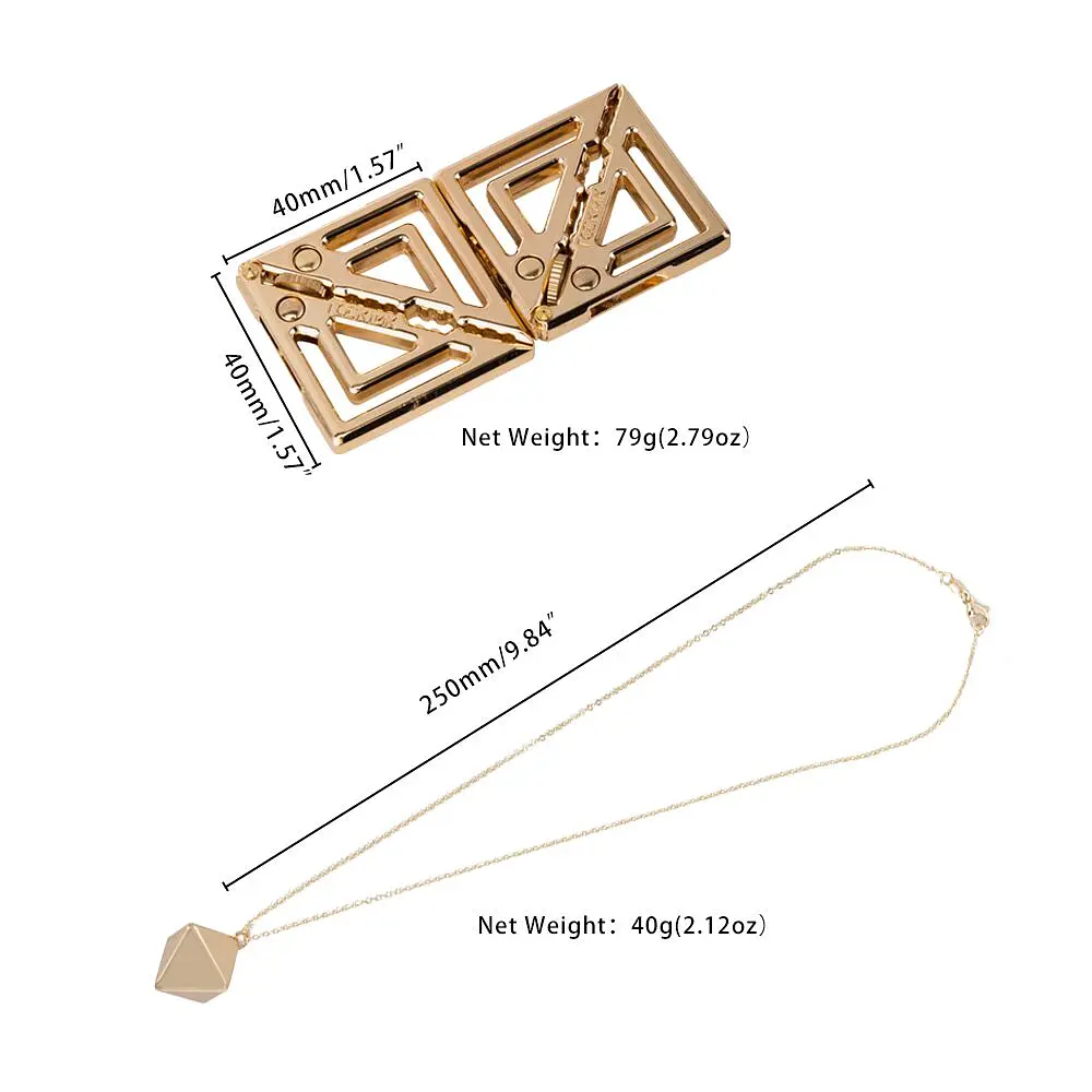 Затискачі для сосків з важкою підвіскою LOCKINK Adjustable Nipple Clamps with Heavy Pendant, під золото - фото 10