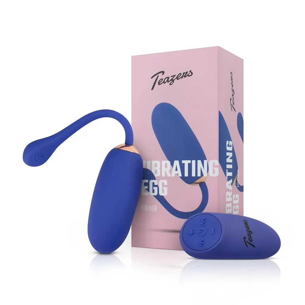 Віброяйце Teazers Egg with Remote, 18.5 см (синій) - фото 10
