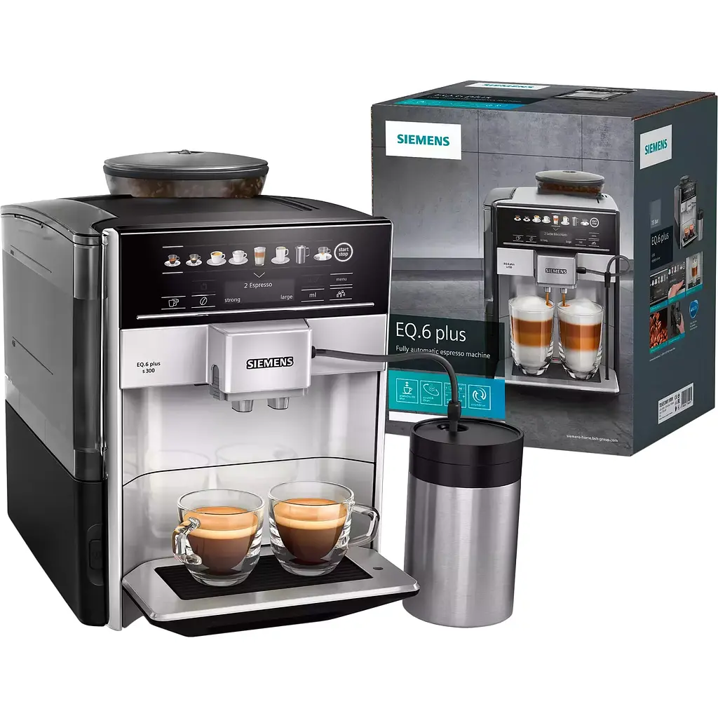 Siemens Кавомашина Siemens 1.7л, зерно + мелена, автомат.капучинатор, LED - дисплей, авторецептів - 8, чорно - срібний - фото 9