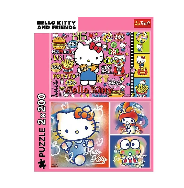 Пазлы "Hello Kitty. Приветствую Китти и друзей", 13336 Trefl, 2х200 элементов (5900511133363) - фото 2