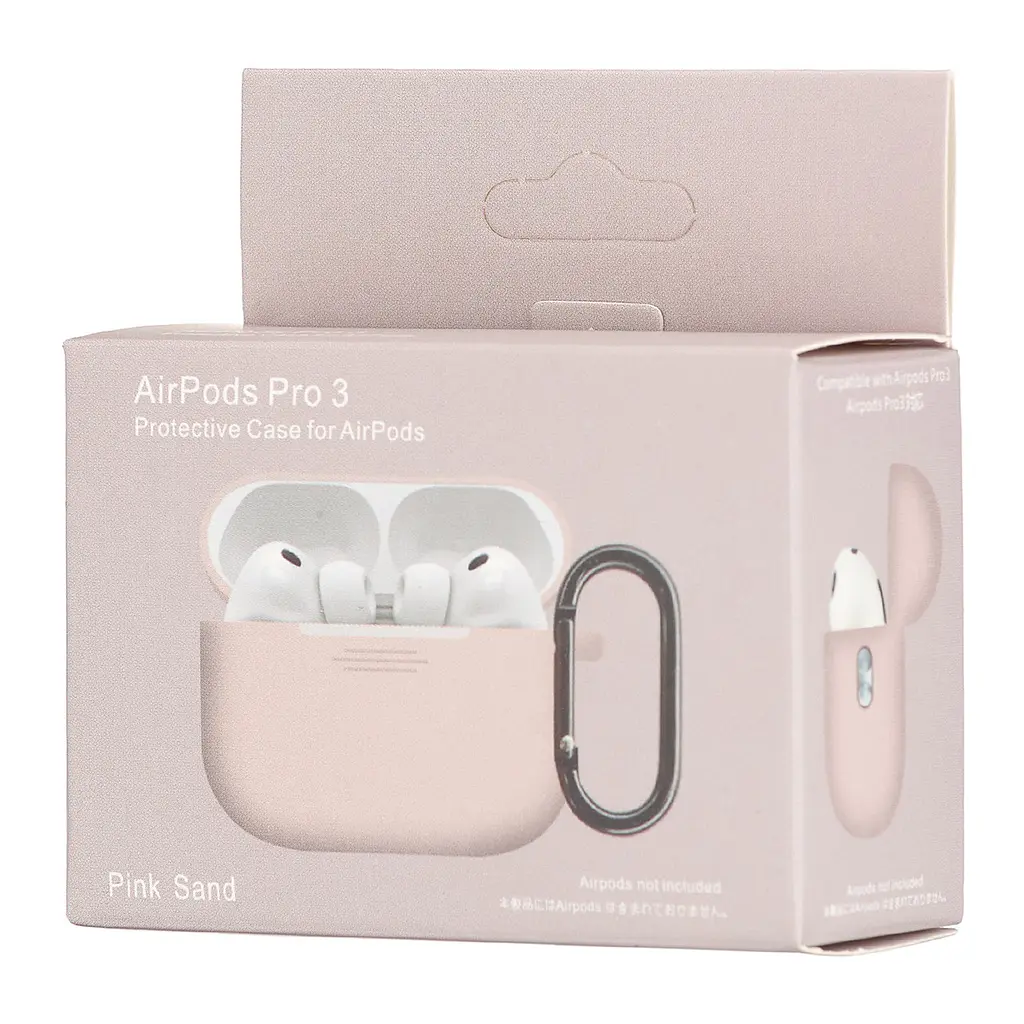 Чохол Silicone Case 1,2mm for AirPods Pro 3 Рожево-пісочний - фото 2