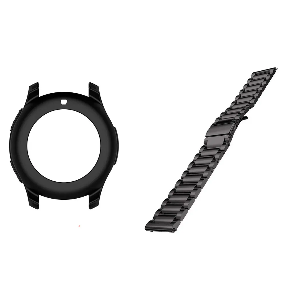 Комплект Watchbands: металлический ремешок Premium черный + чехол черный для Samsung Gear S3 Frontier Samsung Galaxy 46mm (WBKW-46-2-1) - фото 2