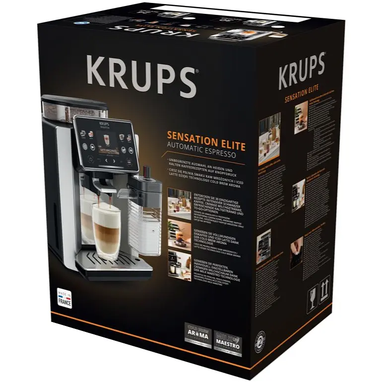 Кофемашина Krups Sensation Elite Hot & Cold 1.7л серая (EA918GE0) - фото 14