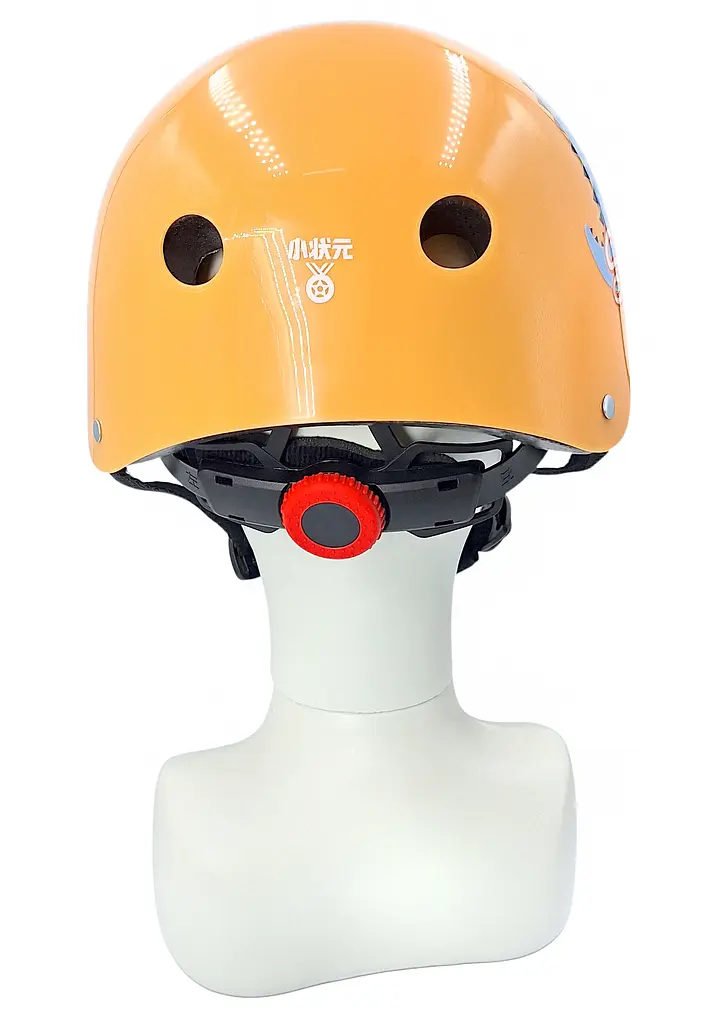 Комплект дитячий шолом та захист Yongkang GB24429-2009 S (5-9 р) жовтогарячий динозавр (G0001138) - фото 3