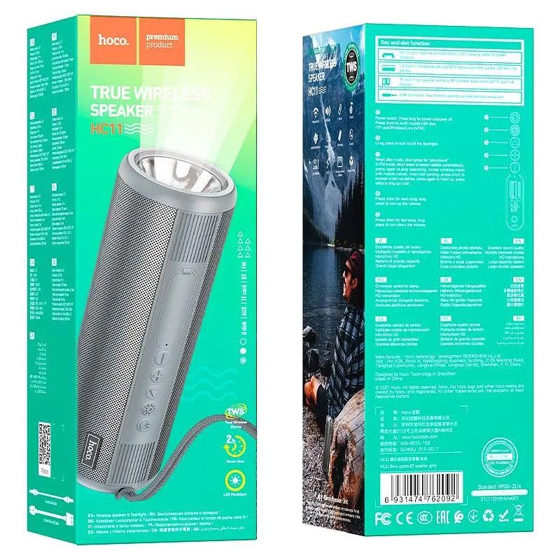 Портативна Bluetooth-колонка Hoco HC11 Bora sports BT speaker Сірий - фото 3