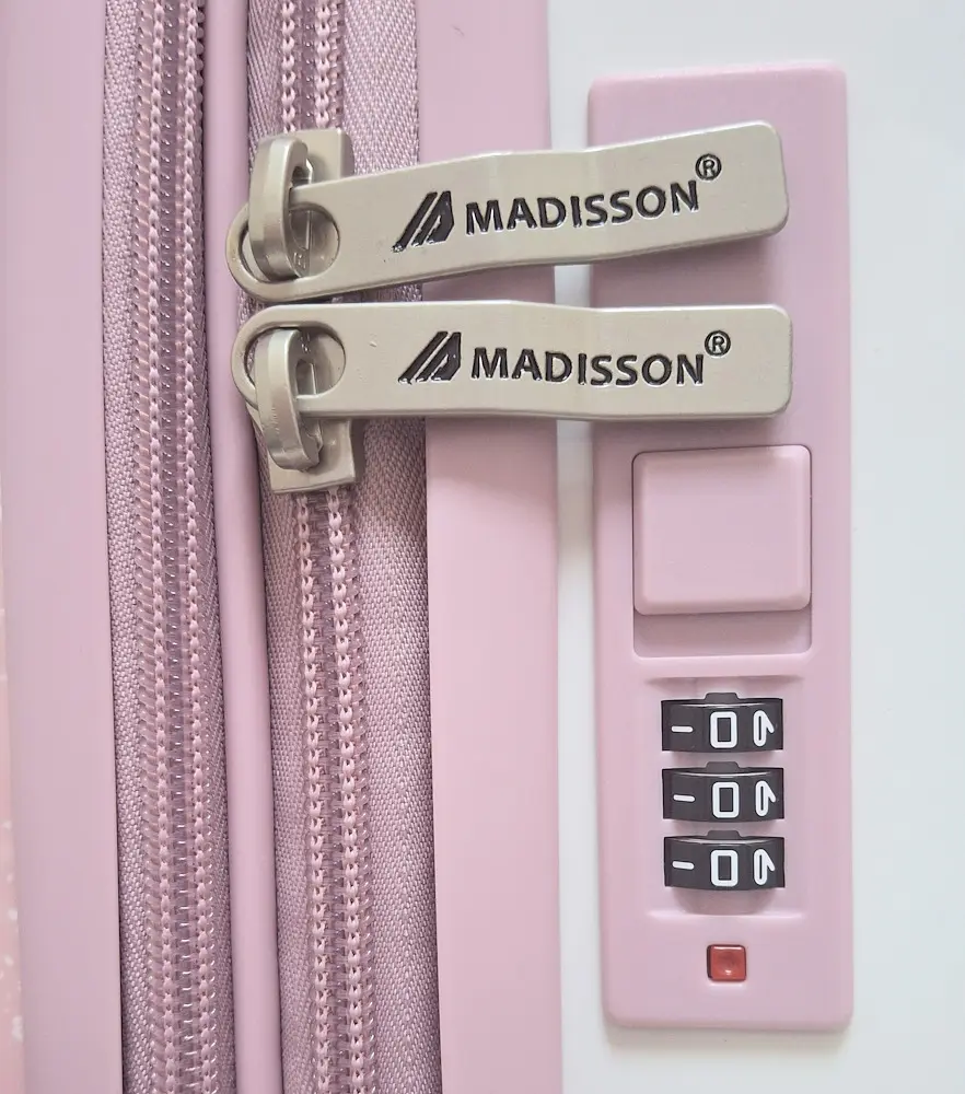 Валіза велика Madisson Snowball 65203 L 76x49x30 см полікарбонат Біло-рожевий - фото 7