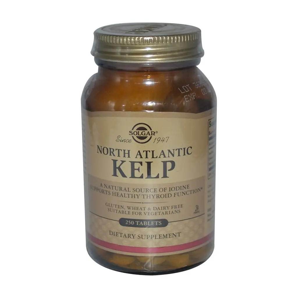 Трави Solgar Ламінарія, Водорості Північноатлантичні, North Atlantic Kelp, (SOL01500)