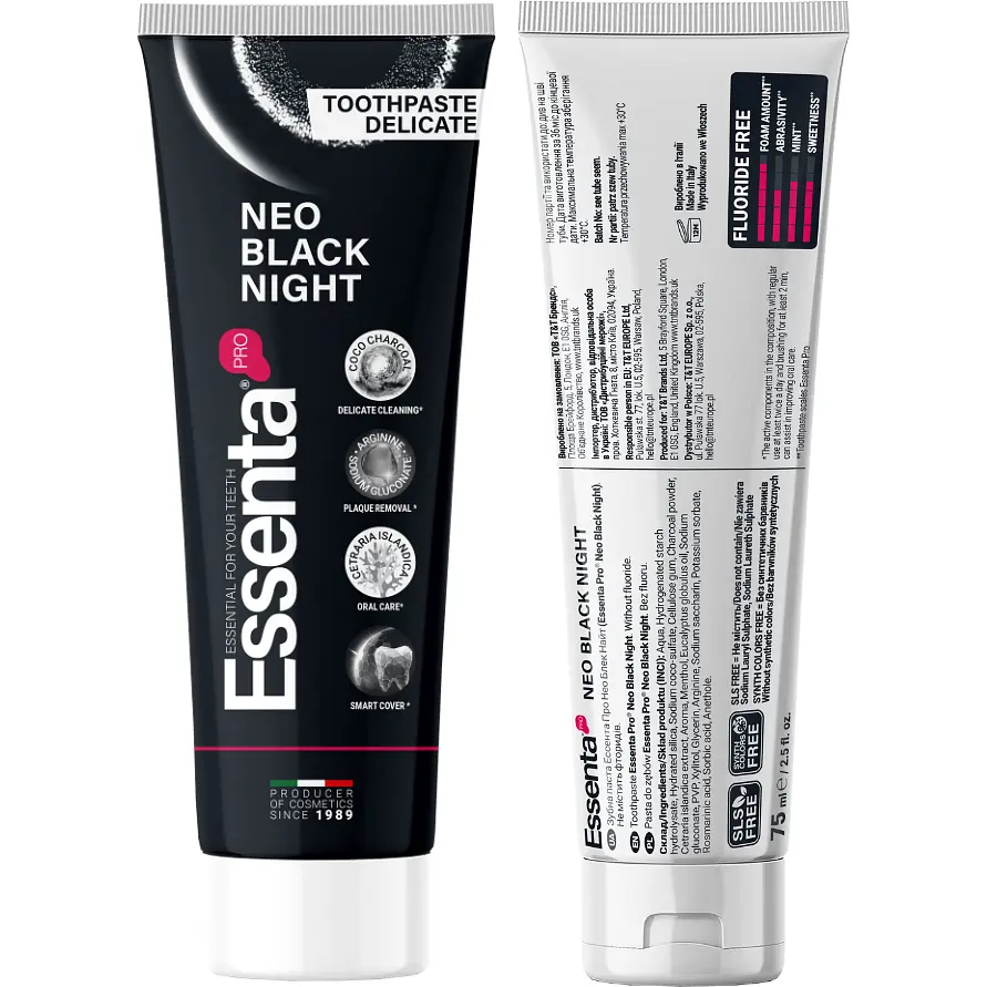 Зубна паста Essenta Pro Neo Black Night 75 мл - фото 3