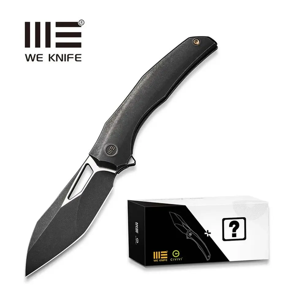 Ніж складаний туристичний WE Knife Ignio Mystery Box, (8.4 см) CPM 20CV / титан 6AL4V чорний - фото 10